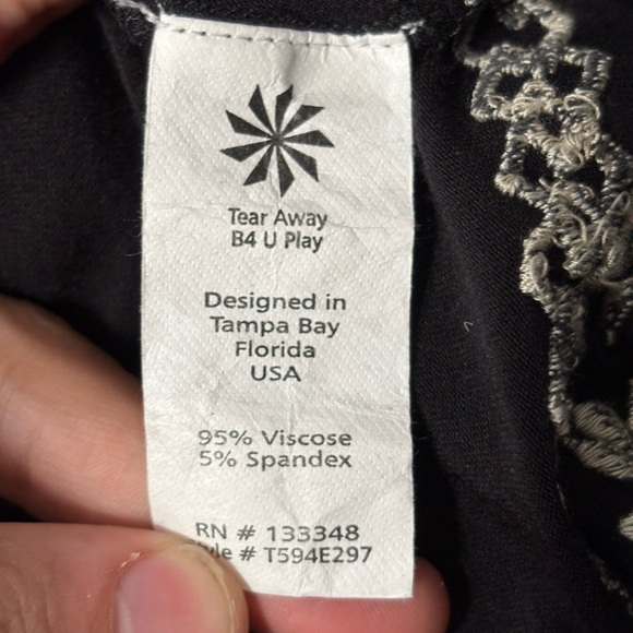 Y2K Boho Vintage Bell Long Sleeve Black Embroidered Dress Tunic Size Medium - Picture 11 of 15